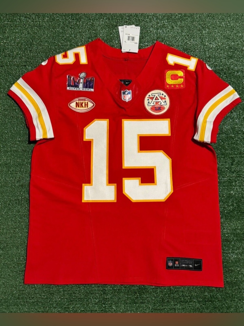 Authentic Patrick Mahomes Kansas City Chiefs Super Bowl 58 Nike Elite Jerseys